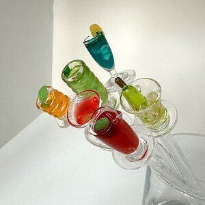 Crate & Barrel Happy Hour Swizzle Sticks – Set of 6 – New, Original Packaging